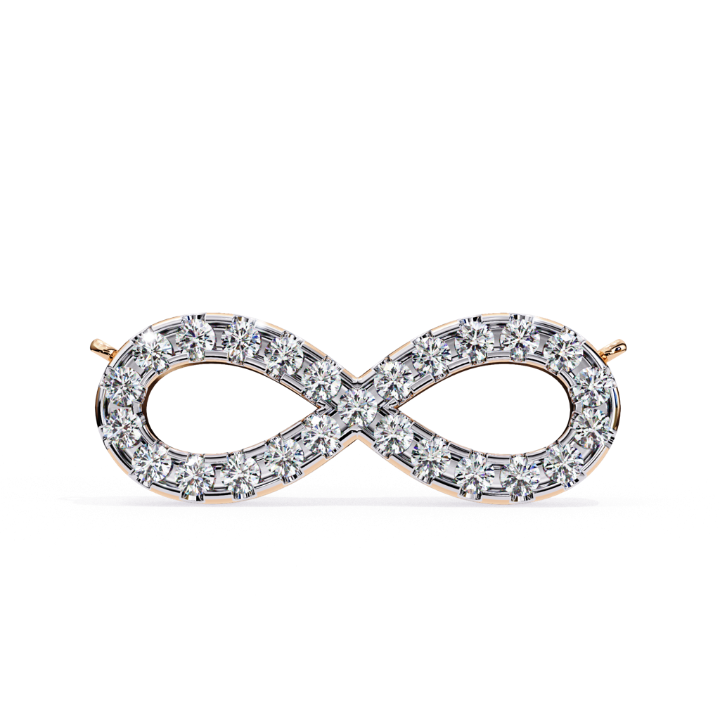 0.32Ct Round Cut Lab Grown Diamond Infinity Love Pendant : ZY-050