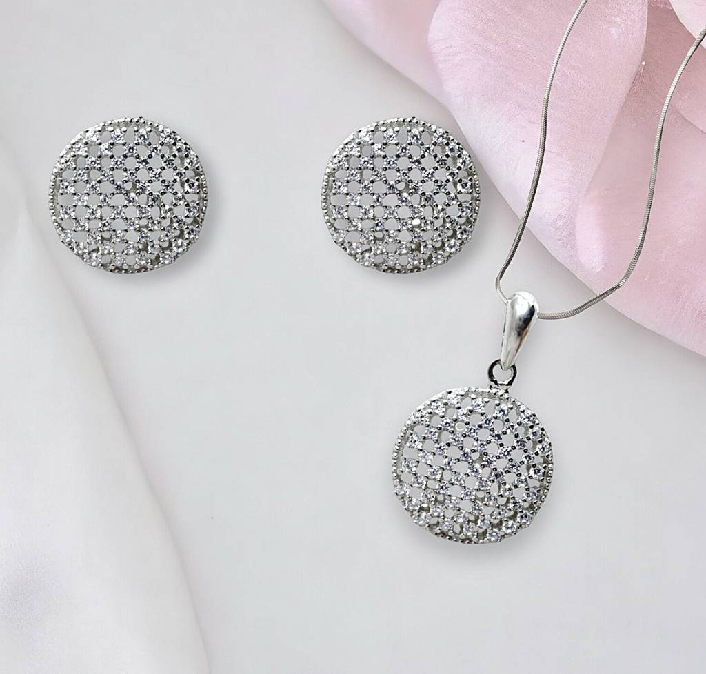 Dazzling Checkered Pendant Set : 264