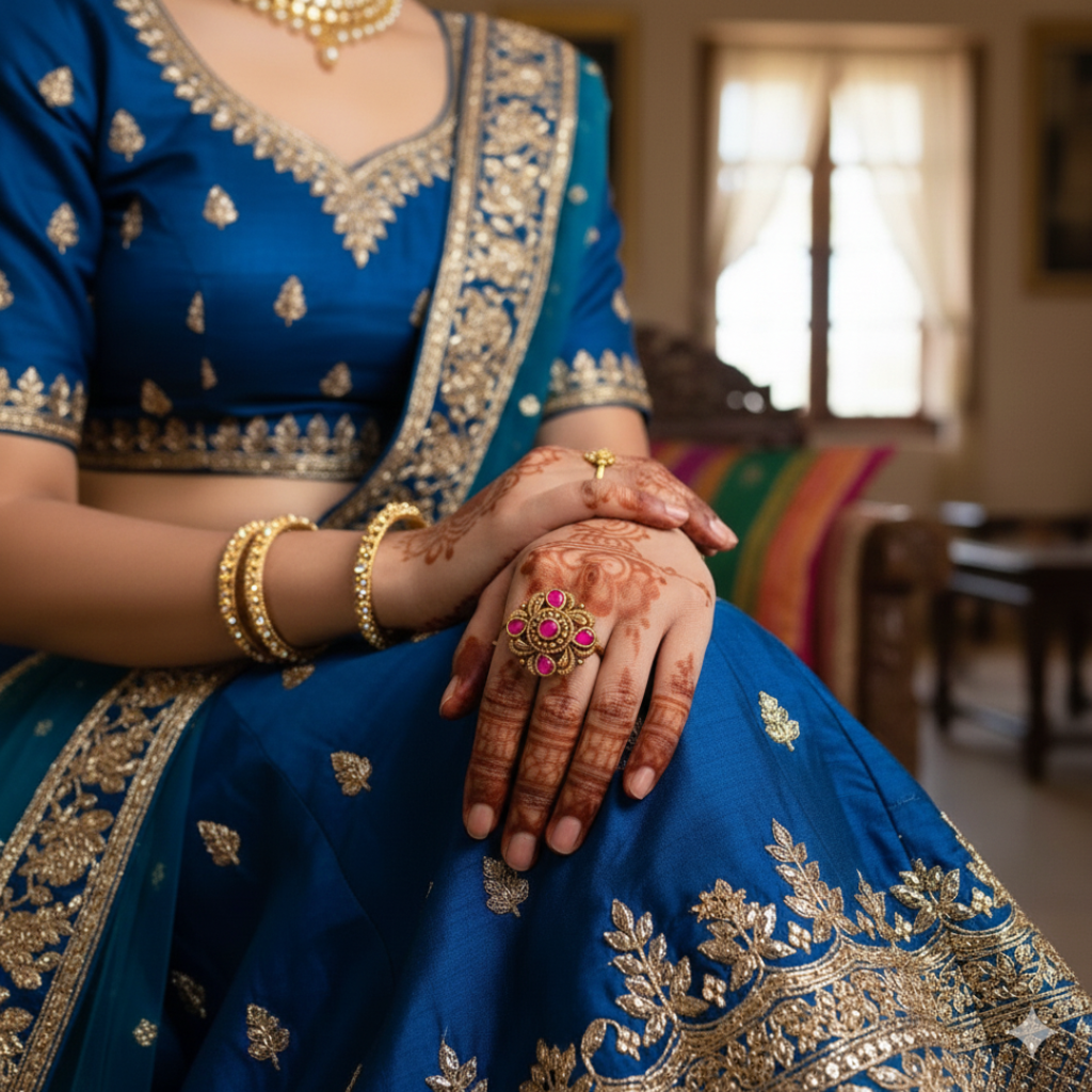 Minimalist Gold-Plated Temple Ring Â Dainty Everyday Jewellery J-307 : J-307