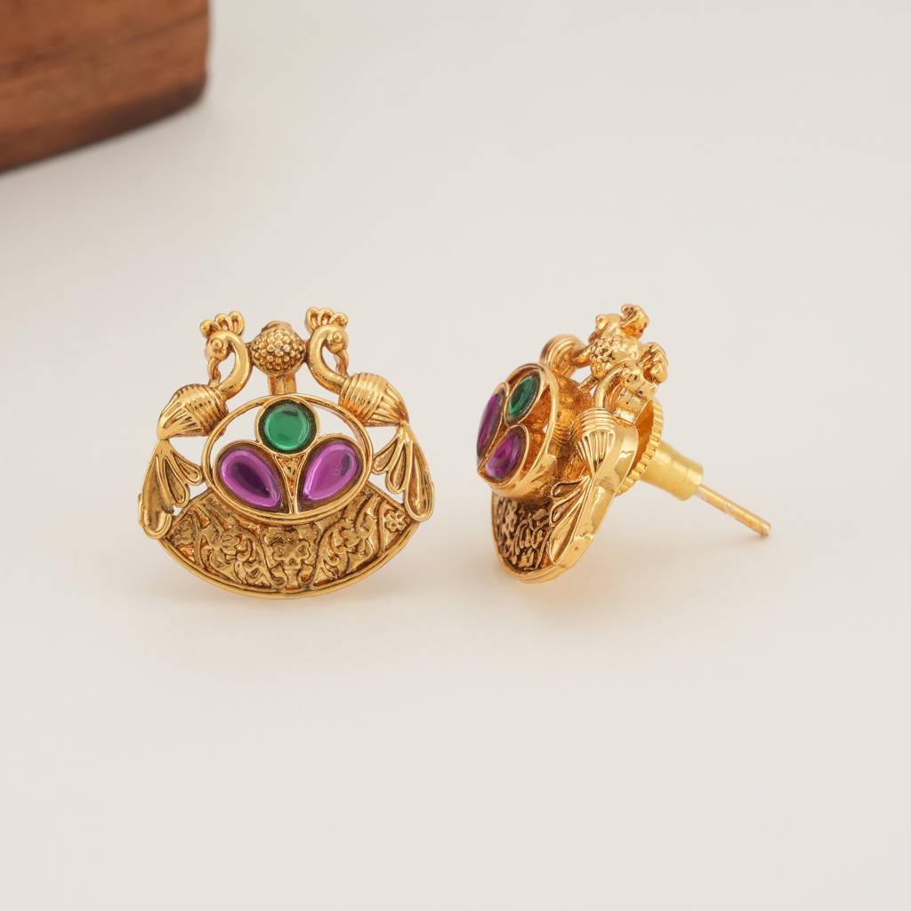 Stunning Muticolor Gold Pendant Set : SJ1388