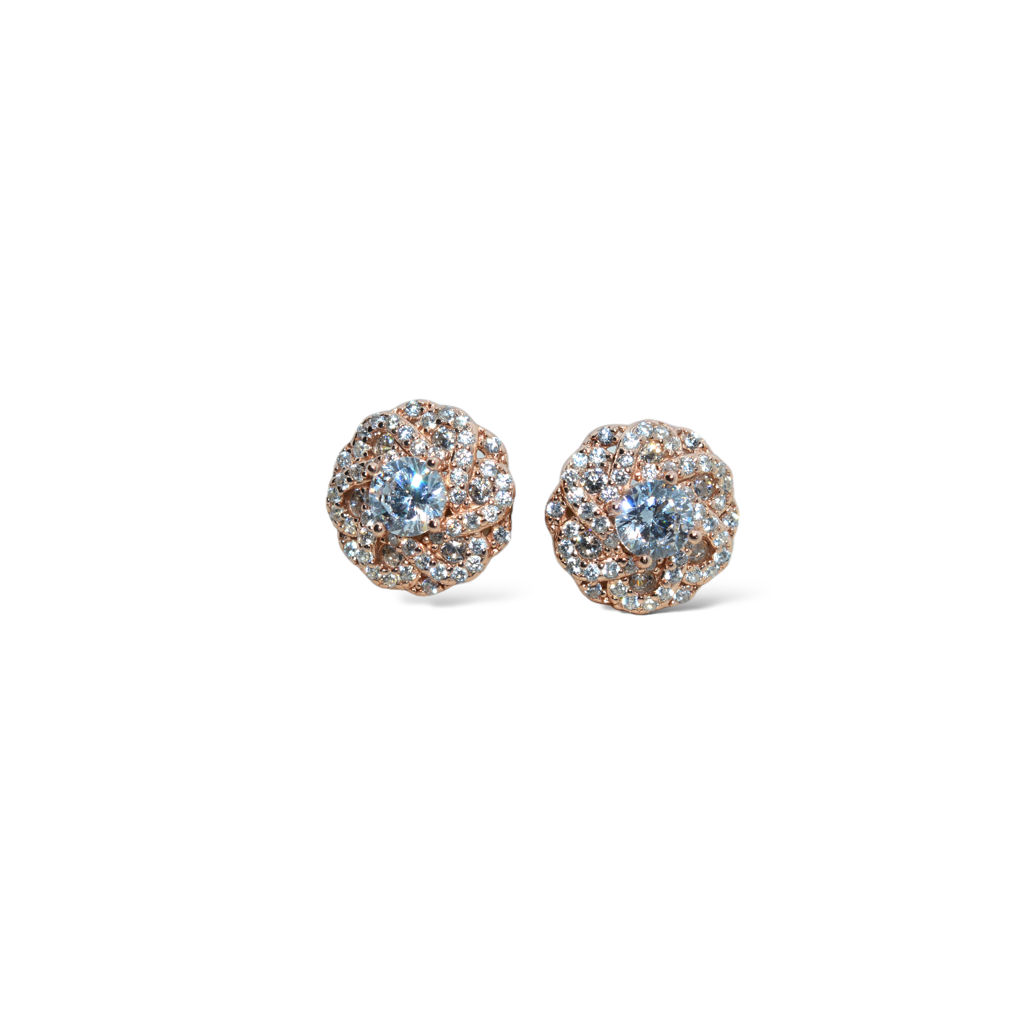 Stone-Studded Round Earrings : 279