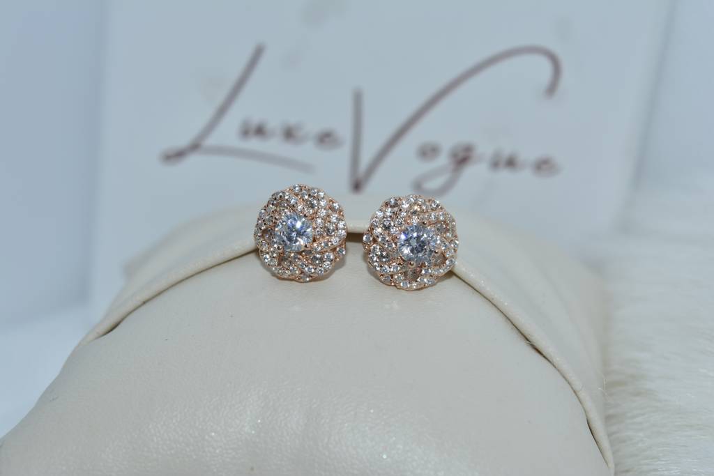 Stone-Studded Round Earrings : 279