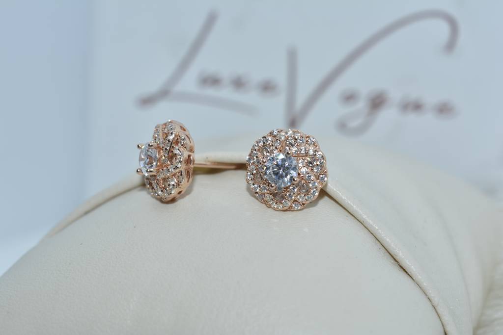 Stone-Studded Round Earrings : 279