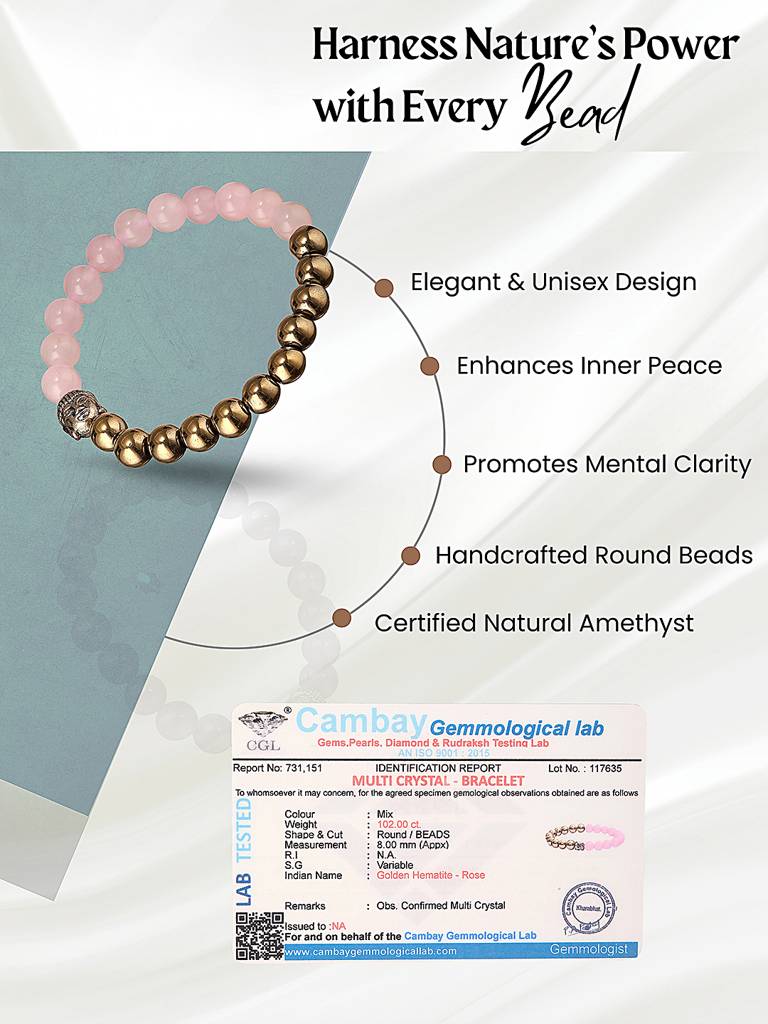 Rose Quartz For Love & Prosperity Crystals For Wealth : STBR8224