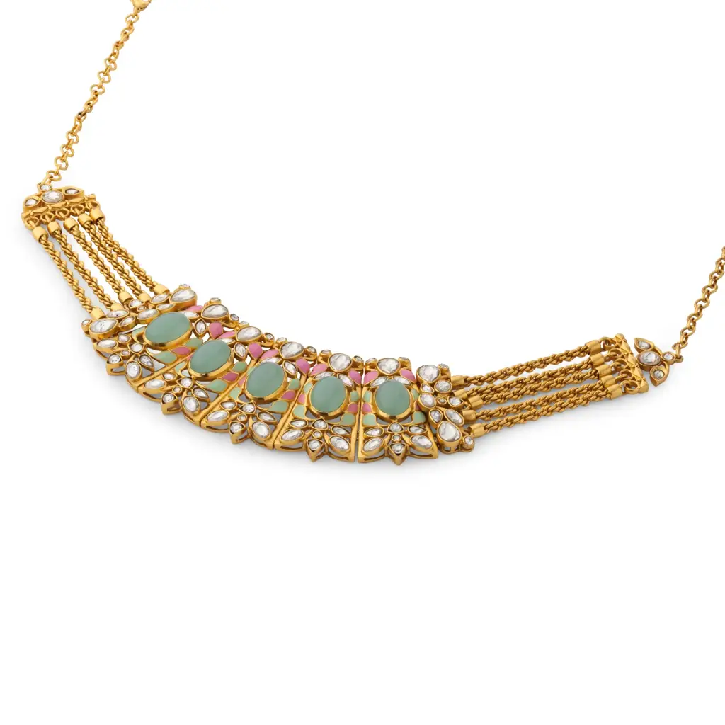 Gulmohar Springtime Necklace By Tribe Amrapali : 1097