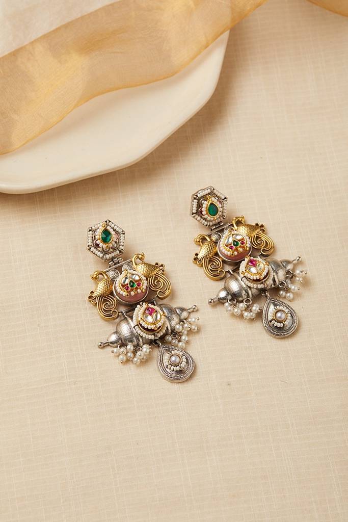 Vaidehi Bridal Pachi Kundan Earrings : PAS003