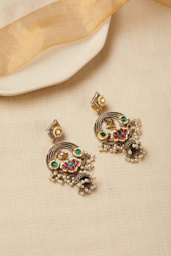 Vedika Traditional Pachi Kundan Earrings : PAS006