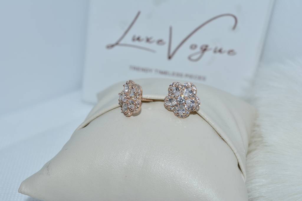 Rose Gold Blossom Studs : 287
