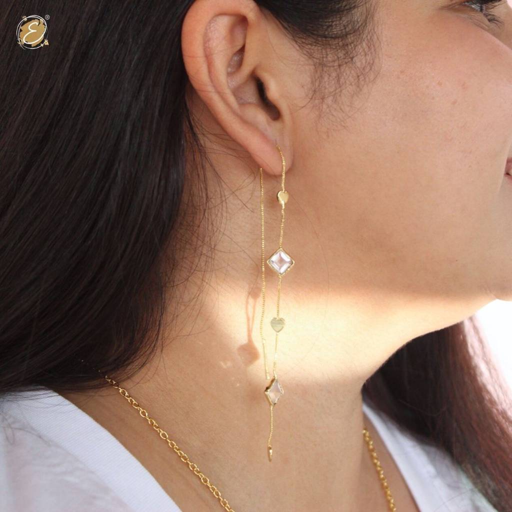 Blush Threader Earrings : EAHQTE