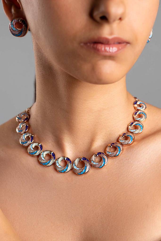 Sphinx Blue Necklace Set : 202511061