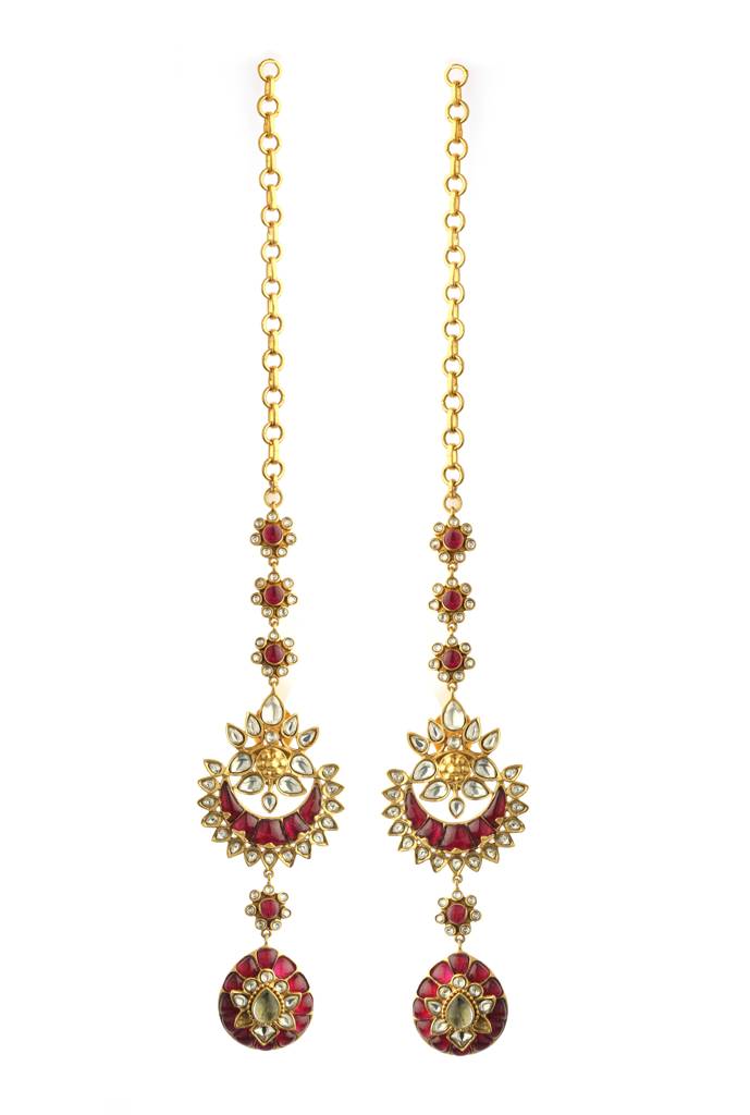 Carnival Of Crimsons Bridal Earrings : 1029