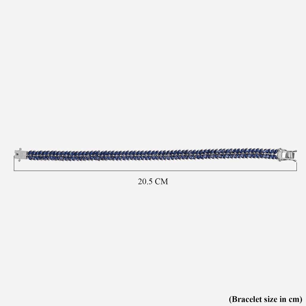 925 Sterling Silver Tanzanite Cz Marquise Vine Bracelet For Women & Girls : BRDVTB