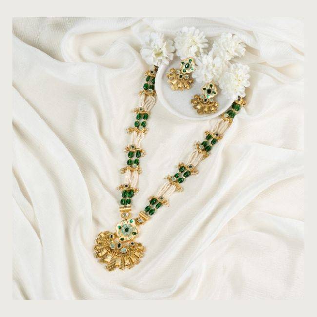Keira Green Golden Necklace : PA-320