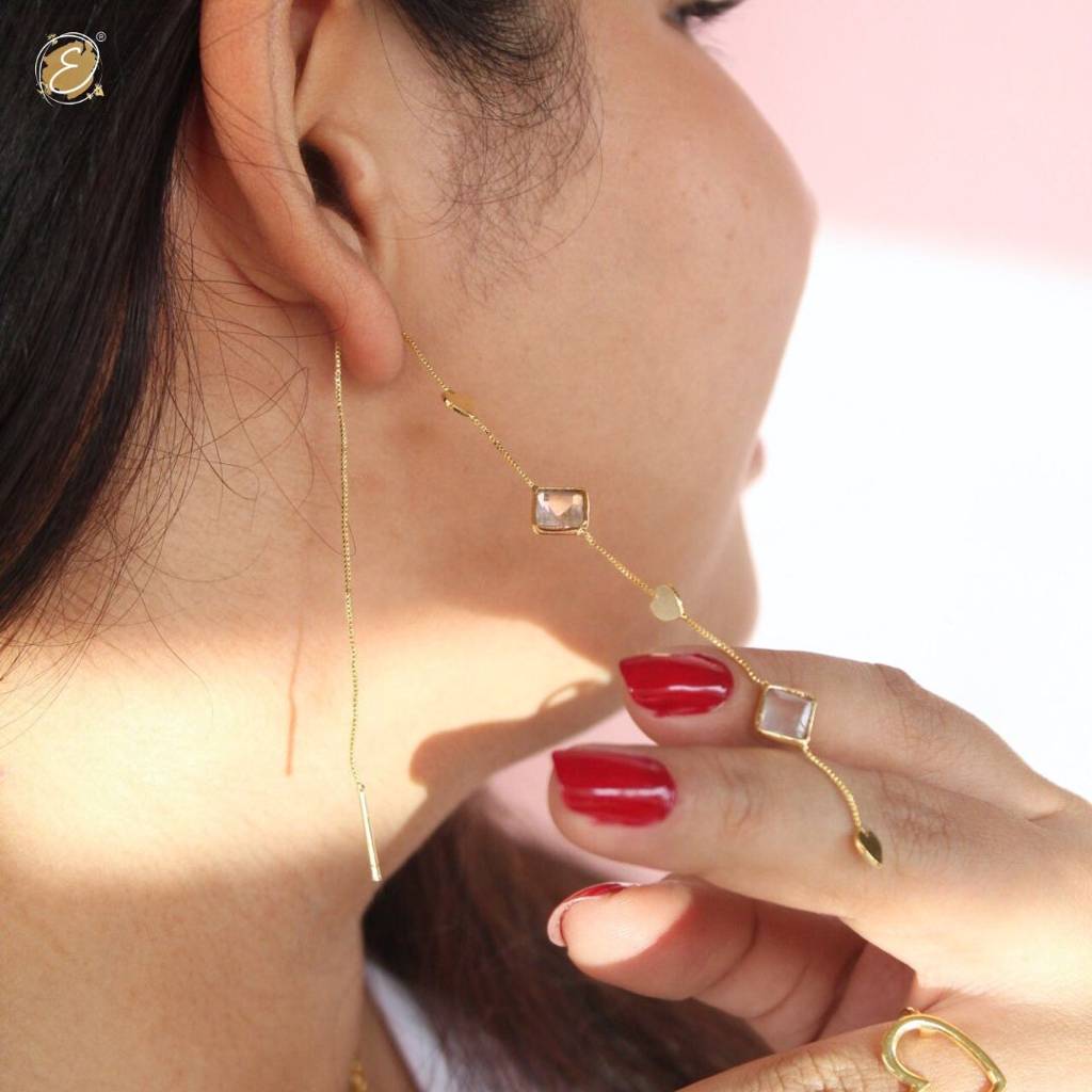 Blush Threader Earrings : EAHQTE