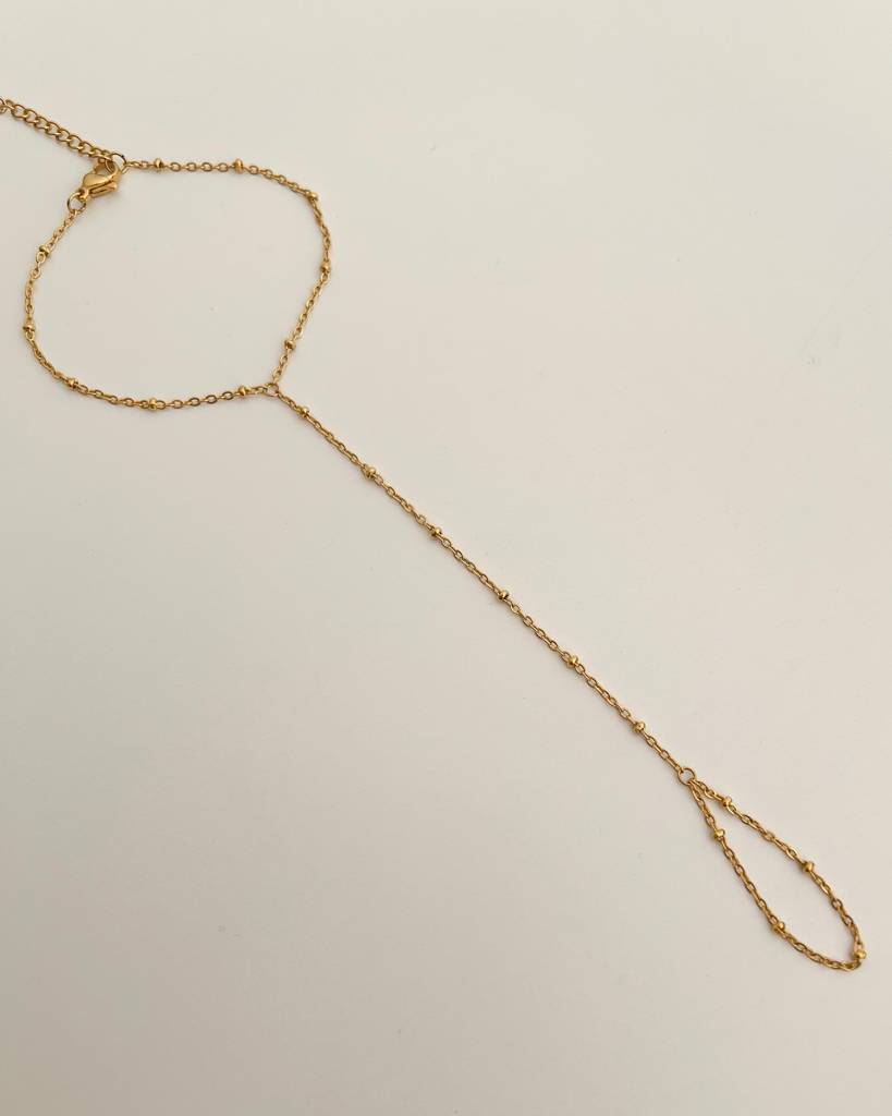 18K Gold Plated Anika Hand Chain : B67