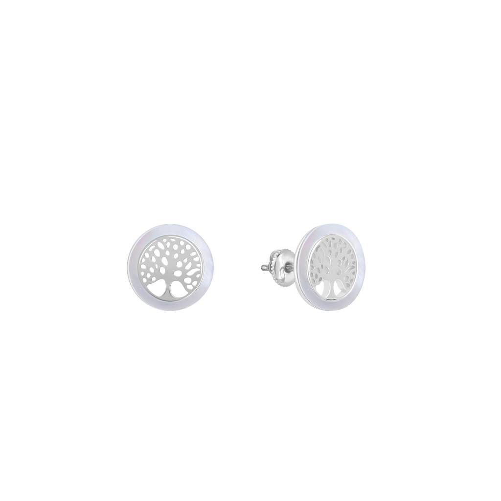 Tree Of Life Silver Studs : FGER490