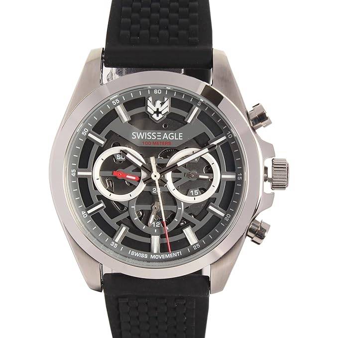 Swiss Eagle Men'S Chronograph Swiss Made Movement Watch - Se-9165 : SE-9165-01