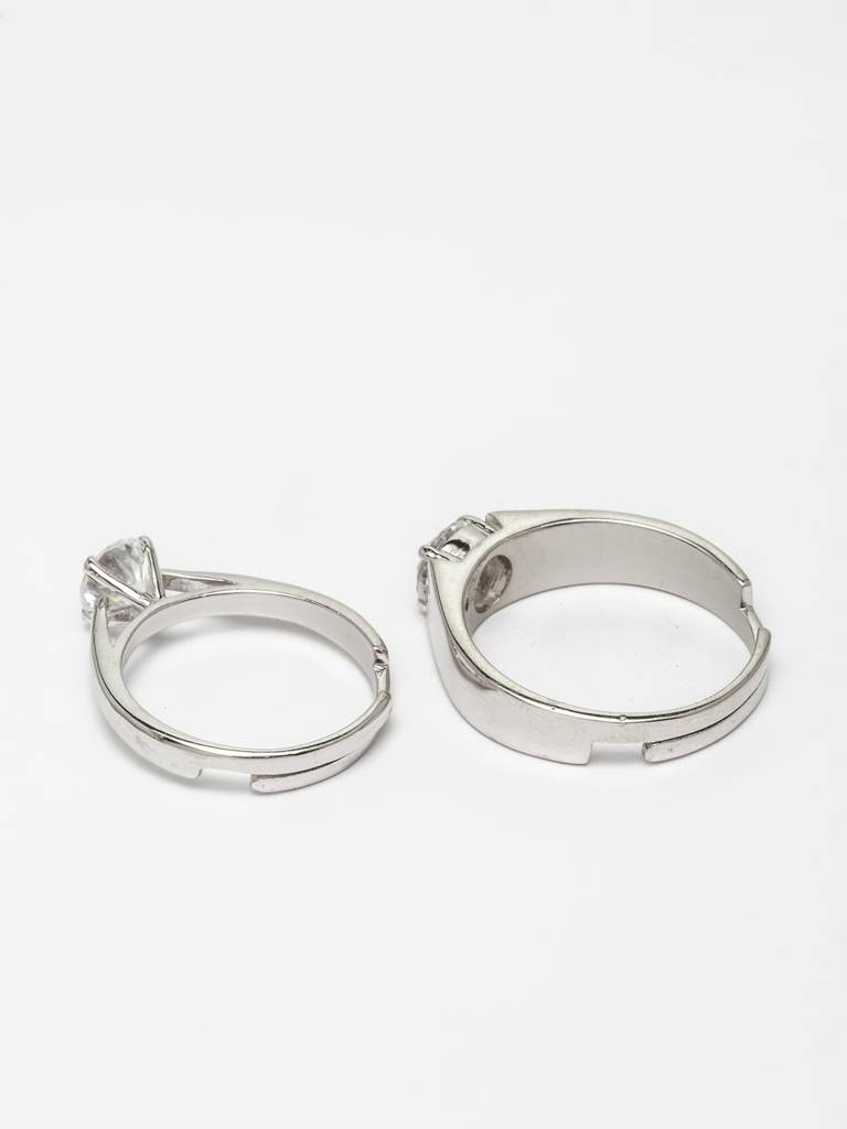 Pure 925 Sterling Silver Luca Adjustable Couple Band For Men And Women : CSCPLR2_MF