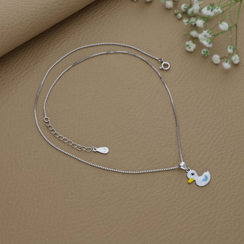 Tiny Duck 925 Silver Kids Chain Pendant(3+ Years) | Tiny Duck 925 ...