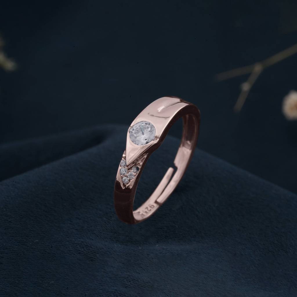 Rose Gold Love Unfold Band For Her : ZLCPLR-1003WR