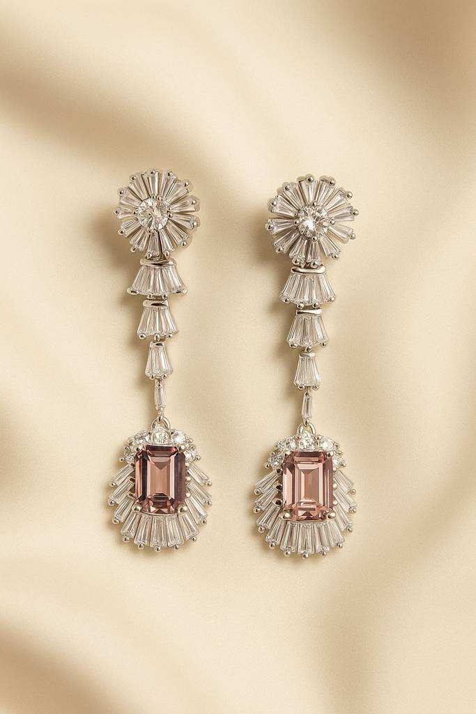 Clarisse Long Silver Earrings : E107