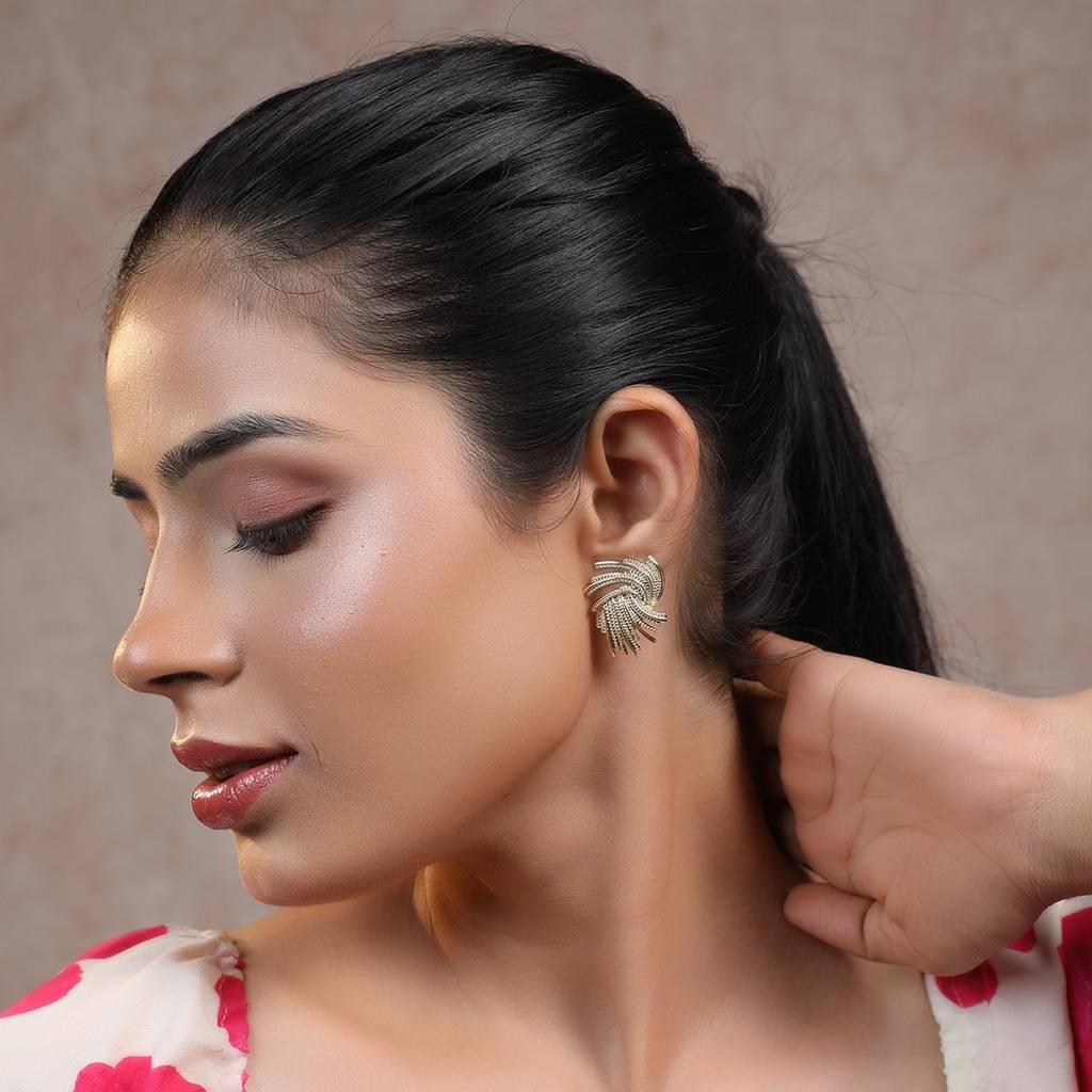 Golden Era Studs Earrings : C-561