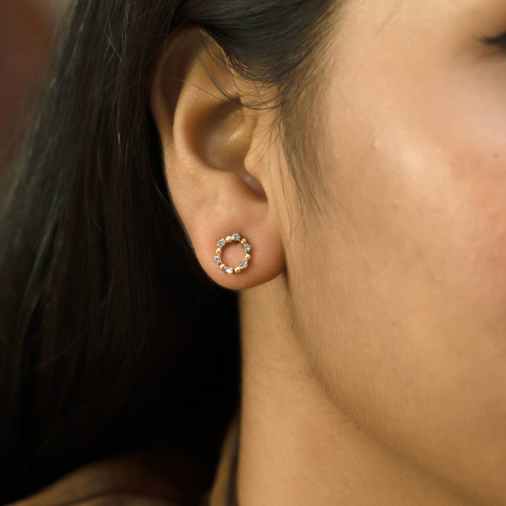 Eternal Orbit - Lab Diamond Stud Earrings : LLER0091