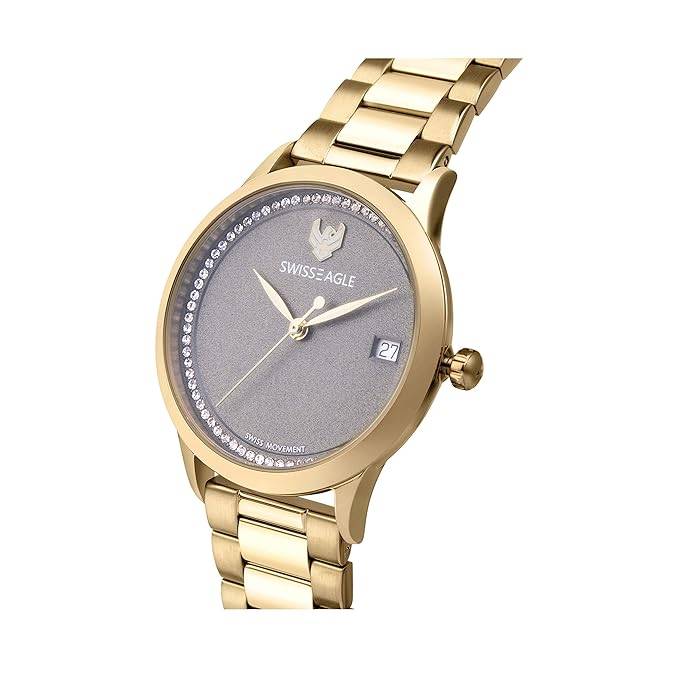 Swiss Eagle Women'S Analog Swiss Made Movement Watch With Stainless Steel Make - Se-9166 : SE-9166-33