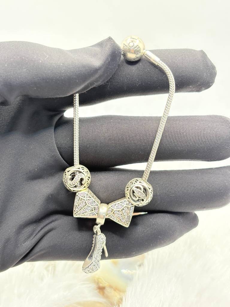 925 Silver Pandora Charm Bracelet : IDL15