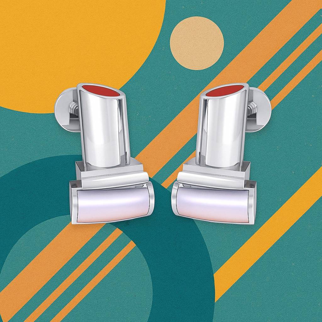 925 Pure Silver Lipstick Stud Earrings : TWP1328