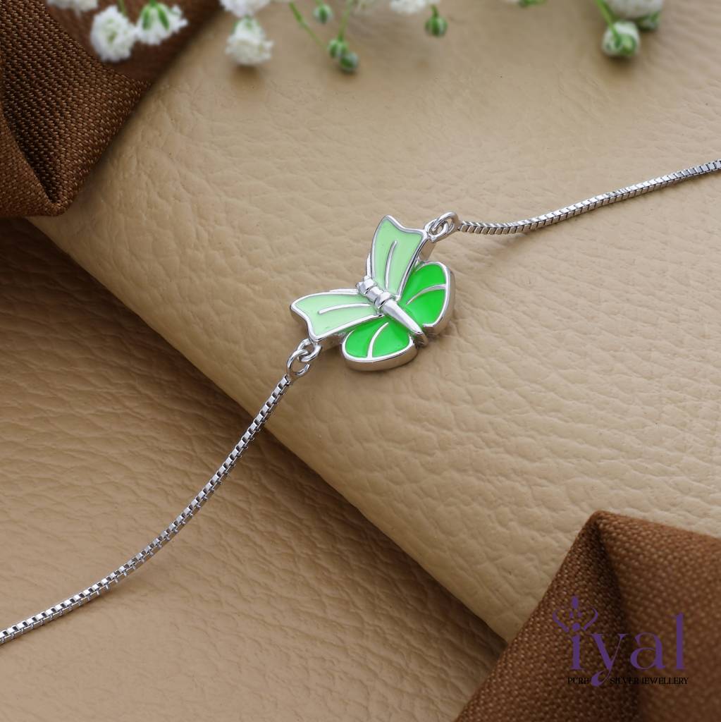 Glorious Minimal Butterfly 925 Silver Bracelet(1-7Yrs) : KBT-190