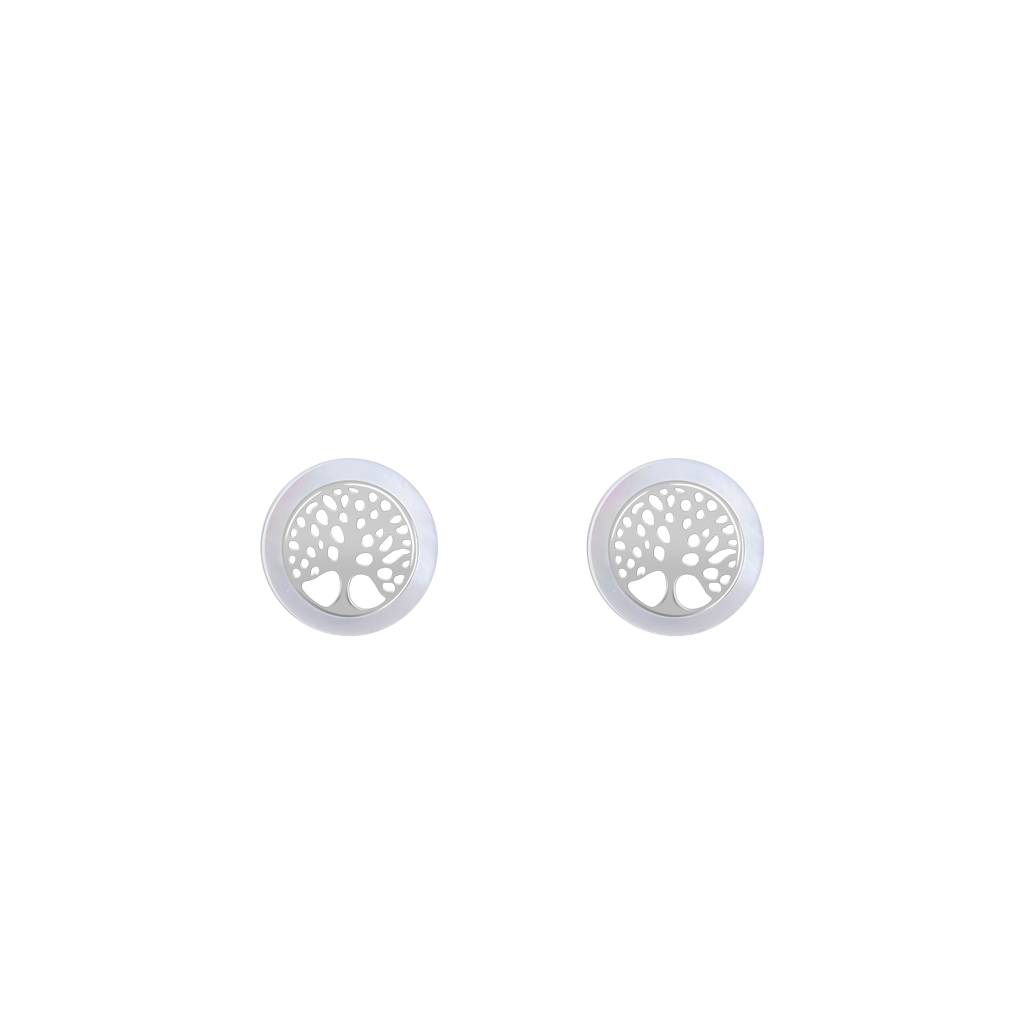 Tree Of Life Silver Studs : FGER490