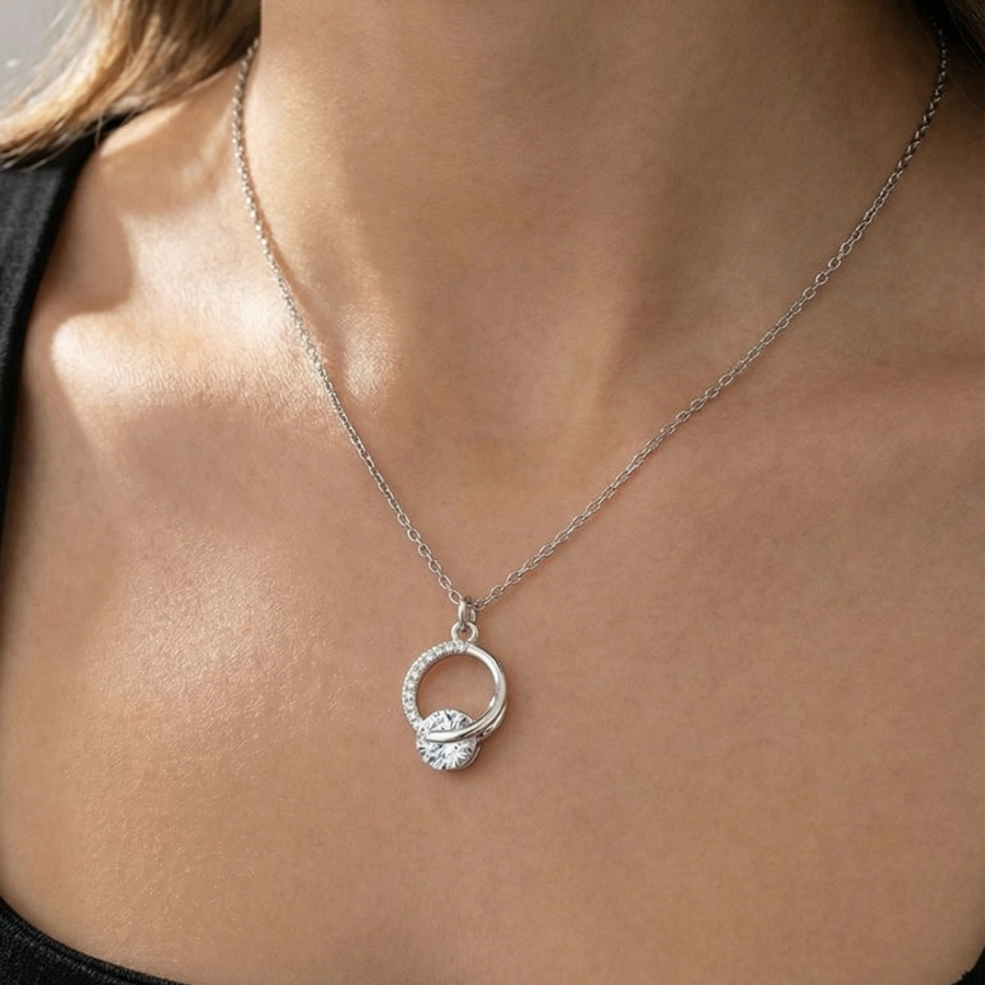 Starlight Pearl Chain Necklace For Women – Elegant Pearl Accented Chain With Warm Golden Finish | Premium Timeles : 8273716718