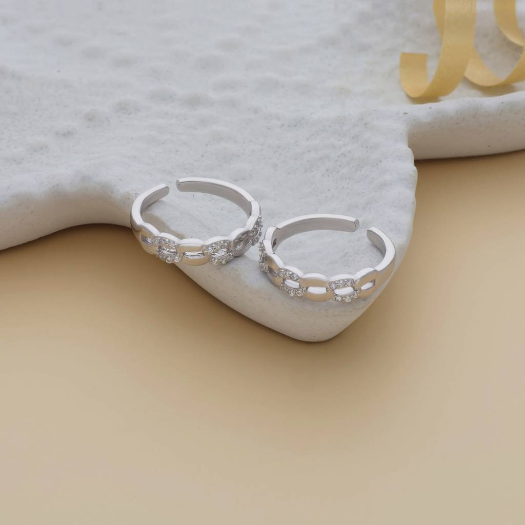 Zircon Link 925 Silver Toering : TR-9
