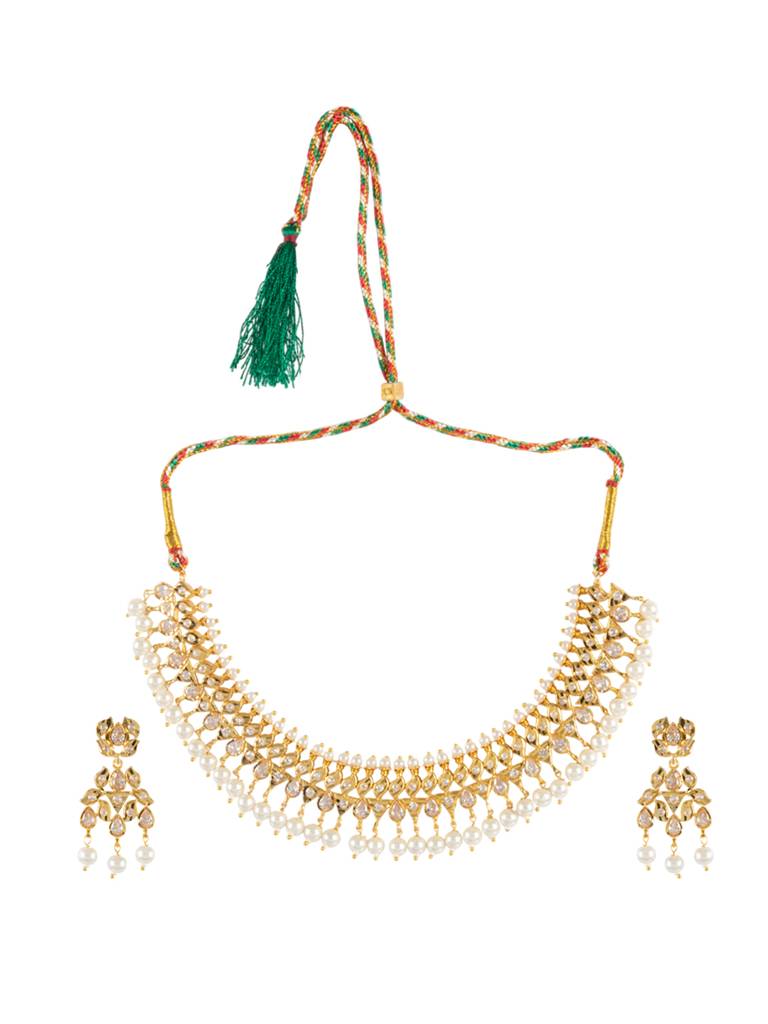 Firoza Noor-E-Zevar Jadau Necklace Set : JADAUNECK1662