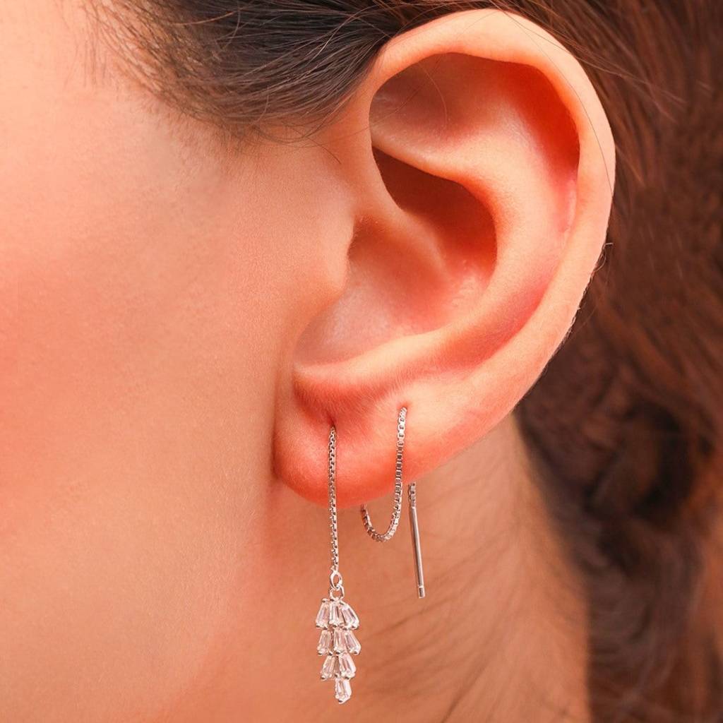 Sui Dhaga 925 Silver Earrings : EAR-20102