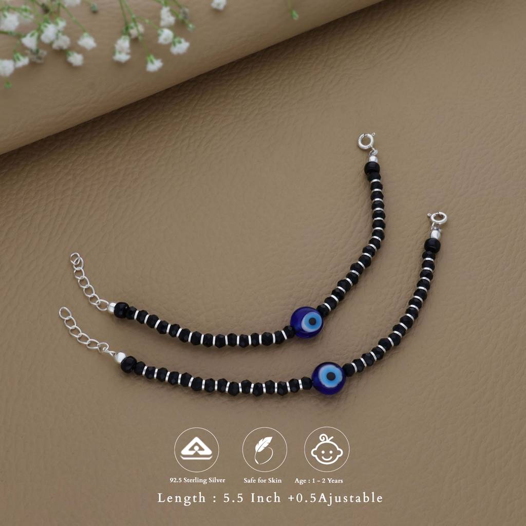 Littleshield 925 Silver Kid Nazariya Bracelet : NA-KN-RH-U-151-P