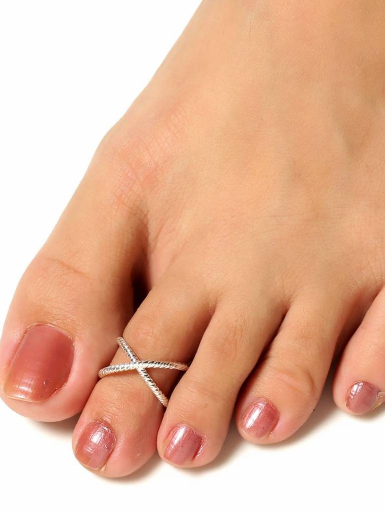 Twisted Wire Sterling Silver Toe Ring : U100SO010TR0119