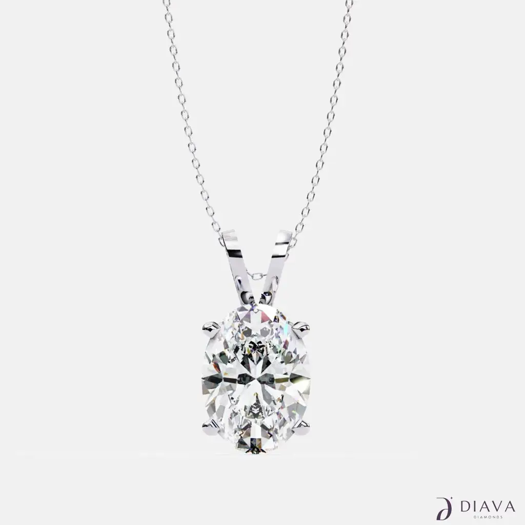 Classic Oval Solitaire Pendant : ClassicOvalSolitairePendant