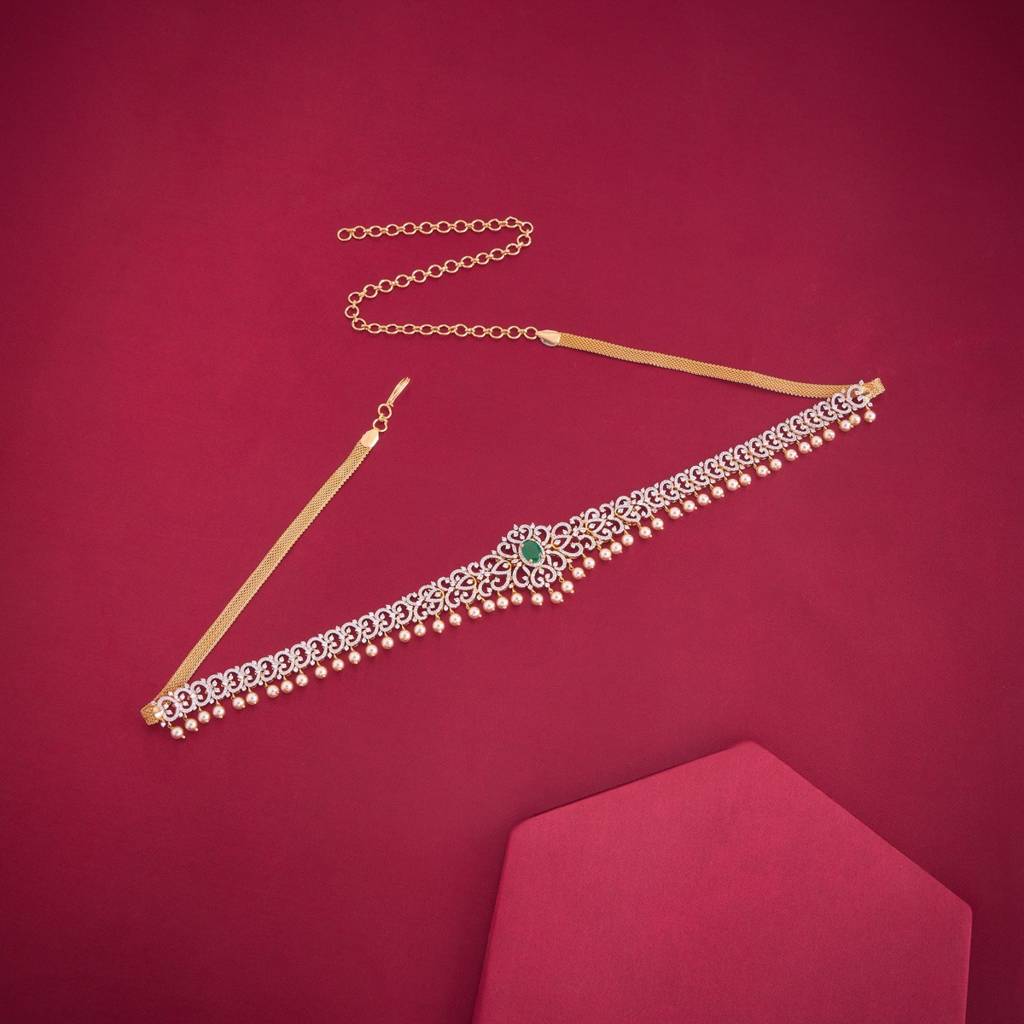 Rhodium-Gold Plated - Bridesmaid Zircon Belt - 457119 : 457120