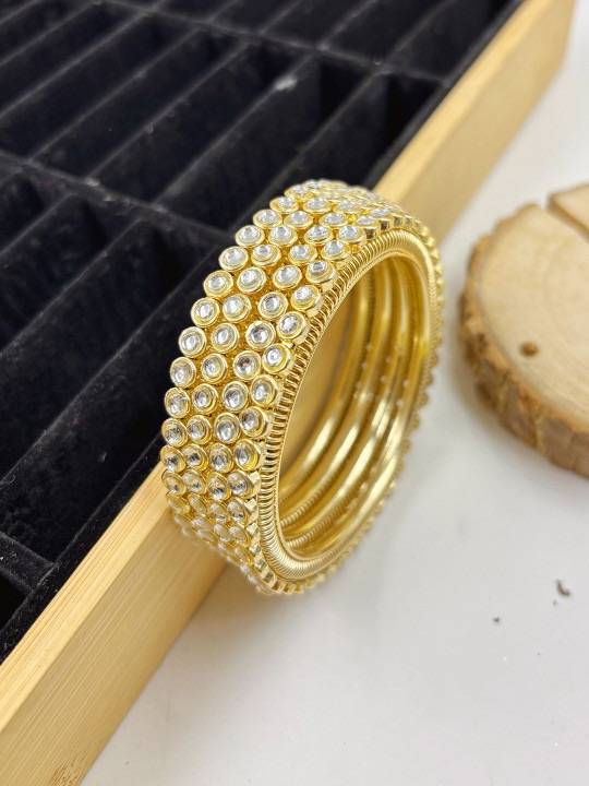 Kundan Bangles For Wedding & Festive Wear : HB-4-24