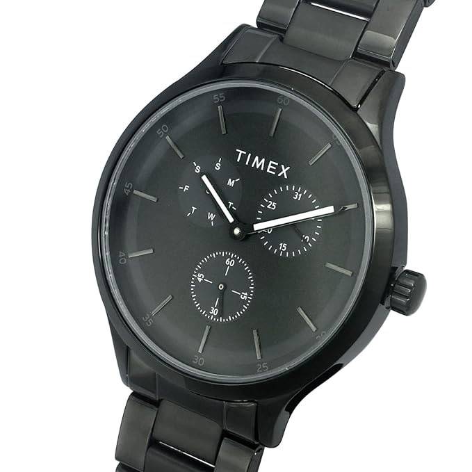 Timex Round 43Mm Black Dial Analog Men Watch - Twhg03Smu17 : TWHG03SMU17