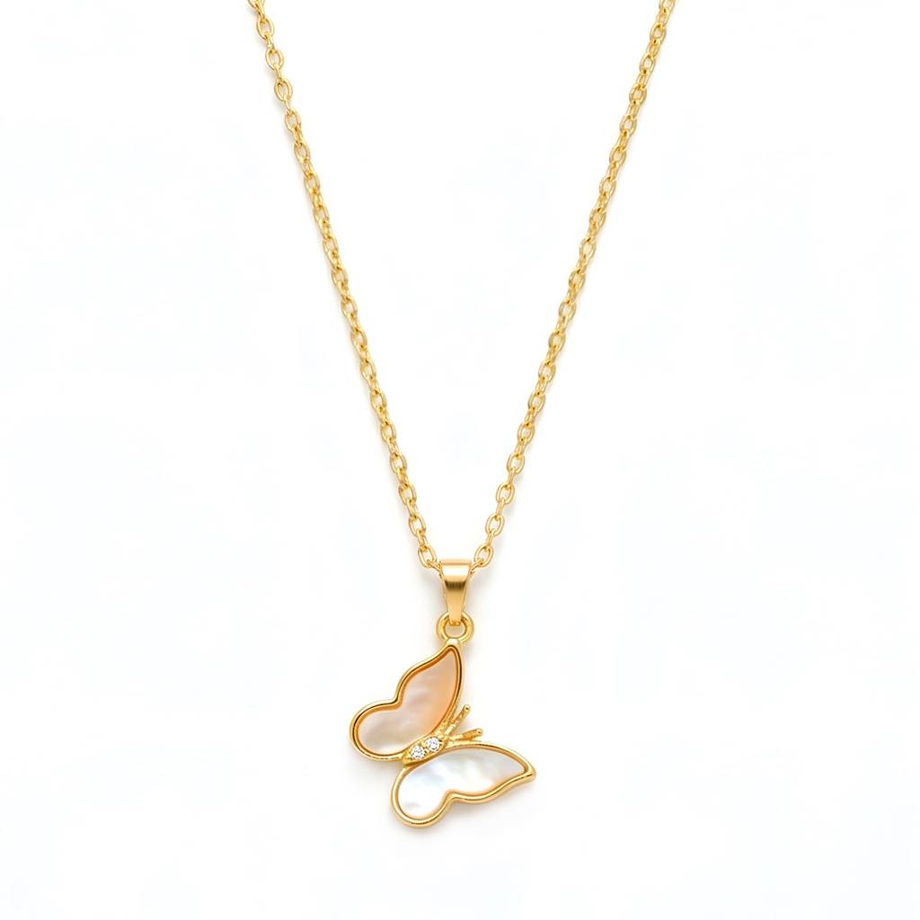 Ethereal Butterfly Pendant Necklace : HSPS60MB1382