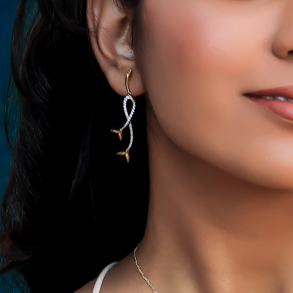 Mermaid Lure - Lab Diamond Drop Earrings : LLER0135