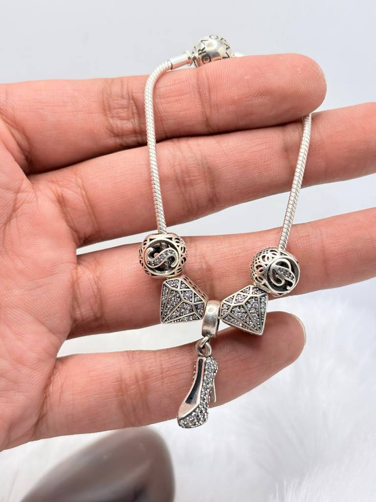 925 Silver Pandora Charm Bracelet : IDL15