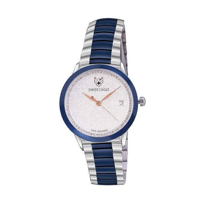 Swiss Eagle Women'S Analog Swiss Made Movement Watch With Stainless Steel Make - Se-9166 : SE-9166-11