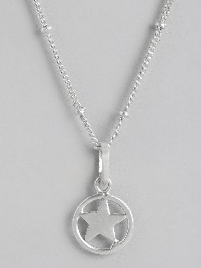 92.5 Silver Star Loop Necklace : U100SG005MY039