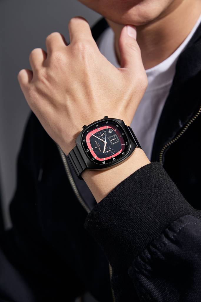 Daniel Hechter Paris Bercy Collection Modern Multi Functional Watch For Men With Square Dial And Stainless Steel  : DHM1001-44