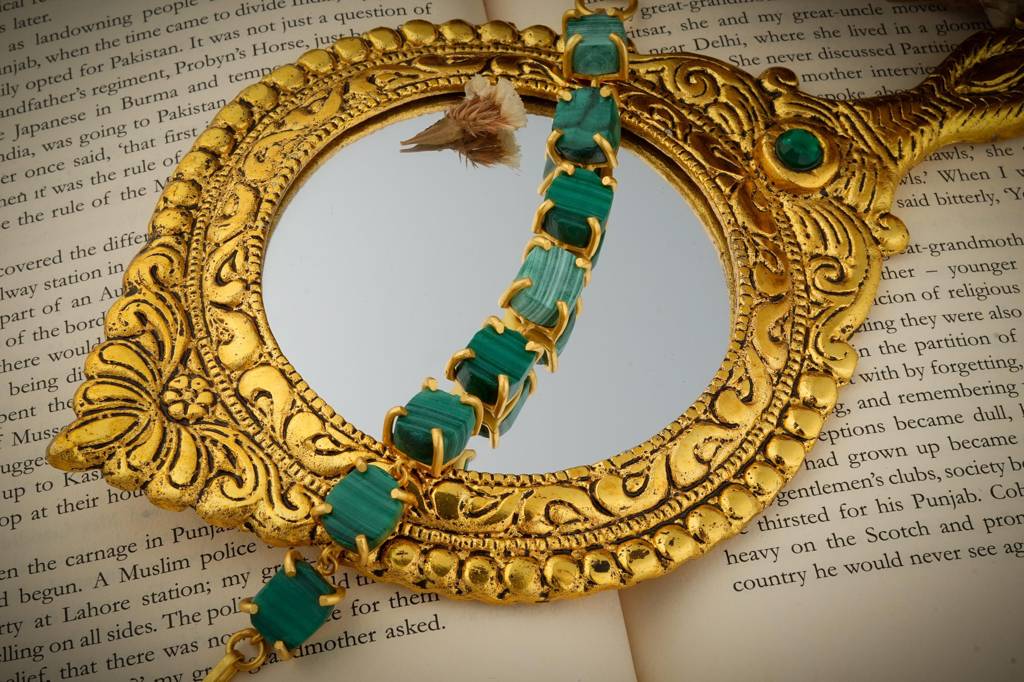 Natural Uncut Malachite Bracelet : NAGB15