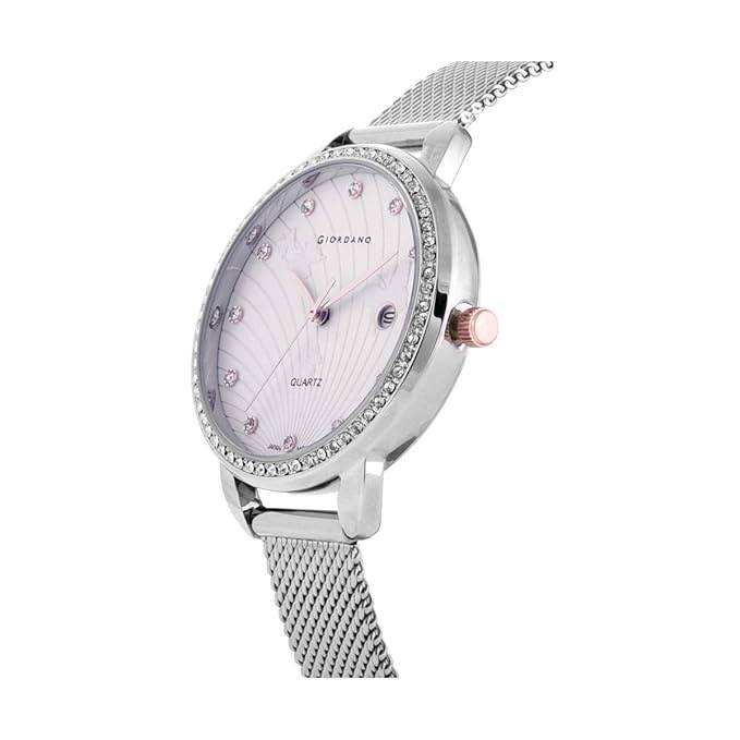 Giordano Analogue White Dial Women'S Watch : R4002-11